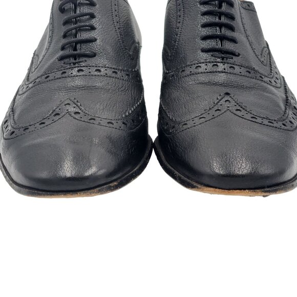 Vintage Bally Switzerland Dress Shoes Men size 9.5 Black Leather Wingtip Oxfords main image 5